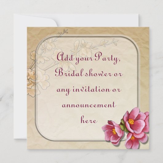 Fête du printemps ou invitation polyvalente (Devant)