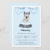 Fête du pull Hanoukka | Funny Invitation Llama (Devant / Derrière)