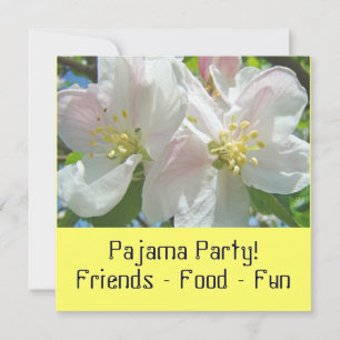 Fête du pyjama ! Invitations Blossoms Sleepover Pa