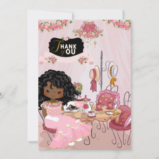 Fête du thé d'anniversaire Carte de remerciements