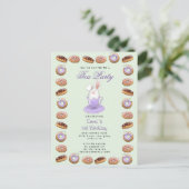 fête du thé d'anniversaire invitation lapin et bei (Debout devant)