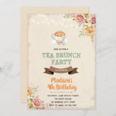 Fête du thé et du brunch d'automne Invitation (Devant / Derrière)