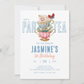 Fête du Thé Par-Tea Anniversaire Invitation (Devant)
