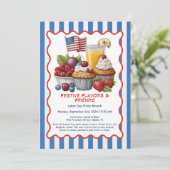 Fête du Travail Invitation Brunch - Pâtisseries et (Debout devant)