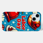 Fête du Travail Iphone 15 coque (Verso (horizontal))