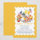 Fête du Travail Mimosa Brunch Invitation - Patriot (Devant / Derrière)