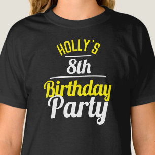 Fête d'un T-shirt de la fête du 8e anniversaire