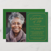 FÊTE ÉLÉGANTE DE LA VIE INVITATION FUNÉRALE (Devant / Derrière)