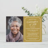FÊTE ÉLÉGANTE DE LA VIE INVITATION FUNÉRALE (Debout devant)