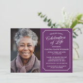 FÊTE ÉLÉGANTE DE LA VIE INVITATION FUNÉRALE (Debout devant)