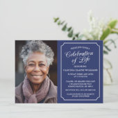 FÊTE ÉLÉGANTE DE LA VIE INVITATION FUNÉRALE (Debout devant)