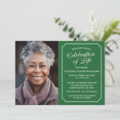 FÊTE ÉLÉGANTE DE LA VIE INVITATION FUNÉRALE (Debout devant)