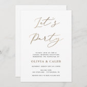 Fête Elopement Mariage Réception invitation (Devant / Derrière)