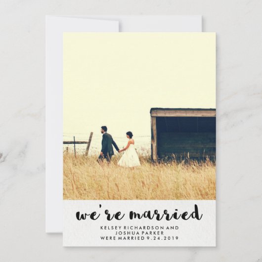Fête et Faire-part simple des Mariages Post (Devant)