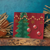 Fête factice Plaque photo de Noël (Côté)