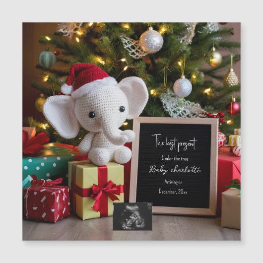 Fête fériée Noël grossesse faire-part (Devant)