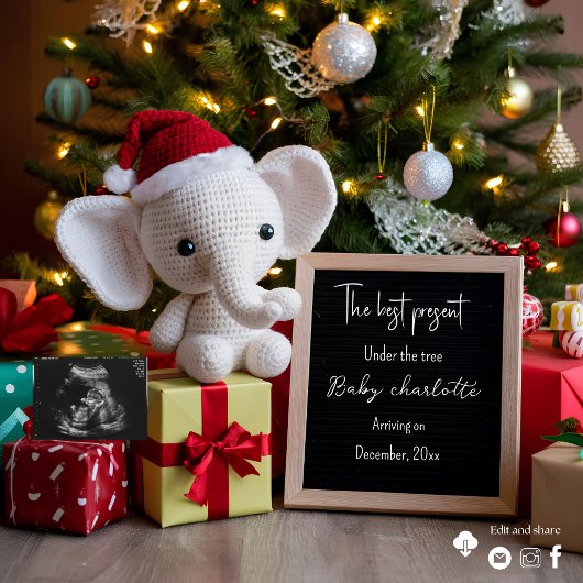 Fête fériée Noël grossesse faire-part