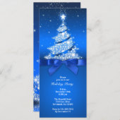 Fête Fête Fête Fête Bleue Élégante Invitation (Devant / Derrière)