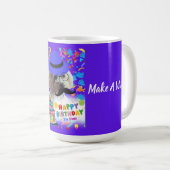 Fête Fête Joyeux Anniversaire Faire Une Mug Souhai (Devant droit)