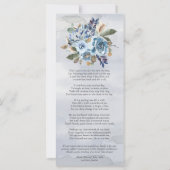 Fête funéraire de la vie Carte de remerciements ph (Dos)