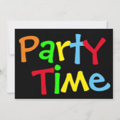 Fête Heure Anniversaire Fête Invitation (Devant)