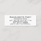Fête Heure Bachelor Bachelorette Fête Invitation (Dos)
