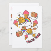 Fête Heure Nourriture Anniversaire Invitation (Devant / Derrière)