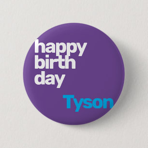 fête heureux anniversaire minimum violet badge bou