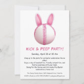 Fête Hit & Peep - Invitation de baseball de Pâques (Devant)