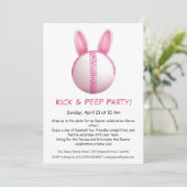 Fête Hit & Peep - Invitation de baseball de Pâques (Debout devant)