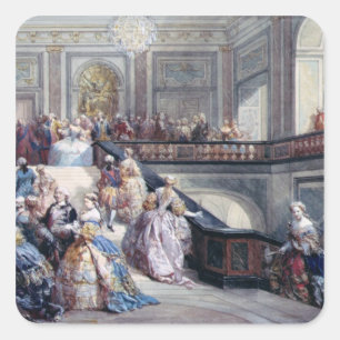 Fete in het Chateau de Versailles Vierkante Sticker
