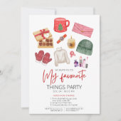 Fête, invitation aux choses préférées (Devant)