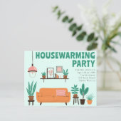 Fête Invitation Cute Living Room Canapé (Debout devant)