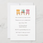 Fête Invitation Cute Living Room Shelts (Dos)