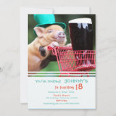 Fête Invitation de cochon de bière (Devant)