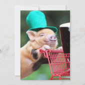 Fête Invitation de cochon de bière (Dos)