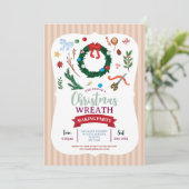 Fête Invitation de la fête de la couronne de Noël (Debout devant)