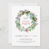 Fête | Invitation Festive Wreath Holiday (Devant)