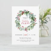 Fête | Invitation Festive Wreath Holiday (Debout devant)