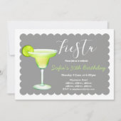 fête, jour de margarita, anniversaire, invitation (Devant)