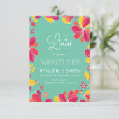 Fête Luau Hawaïenne - Invitation Tropicale (petit) (Debout devant)