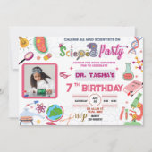 Fête Mad Science Invitation Anniversaire Pour Fill (Devant)