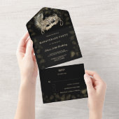 Fête Masquerade avec cartes RSVP (Déchirure)