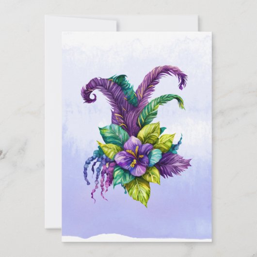 Fête Masquerade Invitation Anniversaire (Dos)