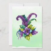 Fête Masquerade Invitation Anniversaire (Dos)