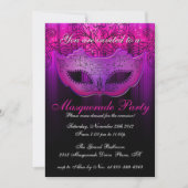Fête Masquerade Invitation rose et violet (Devant)
