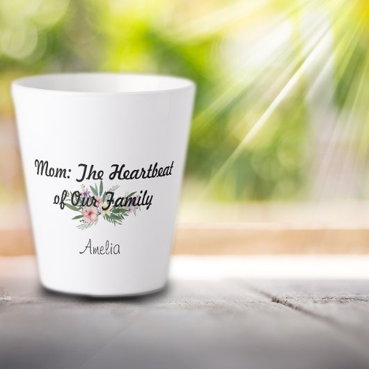 Fête-mère fleur sauvage Gratitude Latte Mug