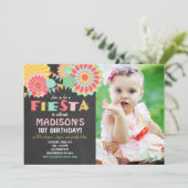 Fête mexicaine Anniversaire Invitation Pink Gold (Debout devant)