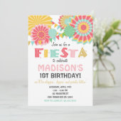 Fête mexicaine Anniversaire Invitation Pink Gold (Debout devant)