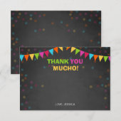 Fête mexicaine Carte de remerciements d'anniversai (Devant / Derrière)